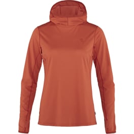 Fjällräven Abisko Sun-hoodie W Women’s Base layer tops Orange, Red Main Front 48882